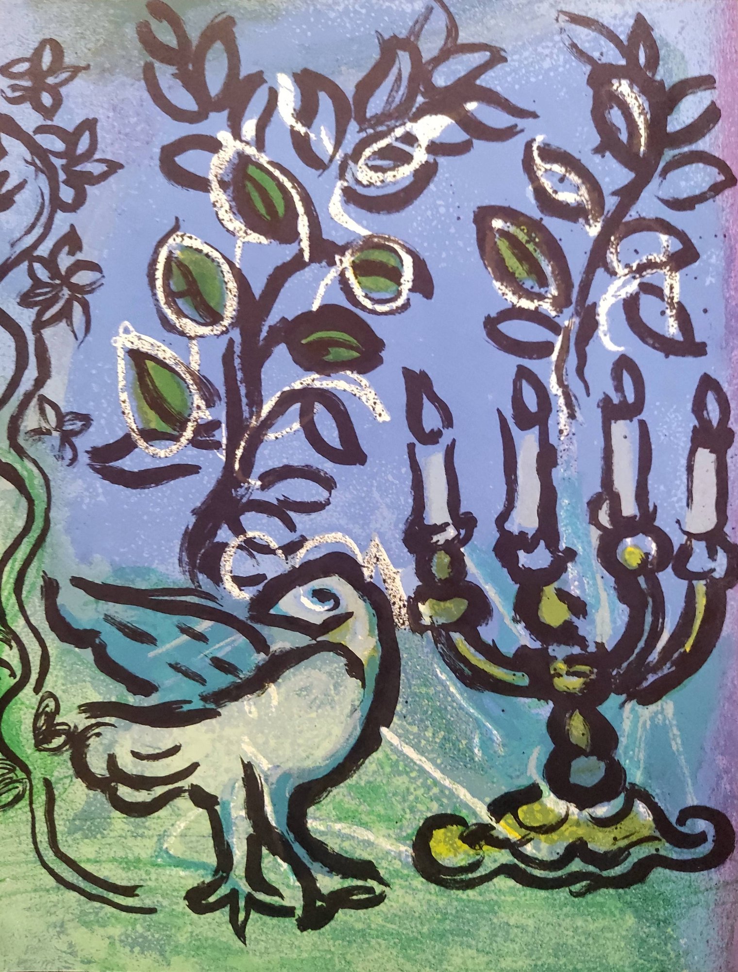The Candlestick by Marc Chagall