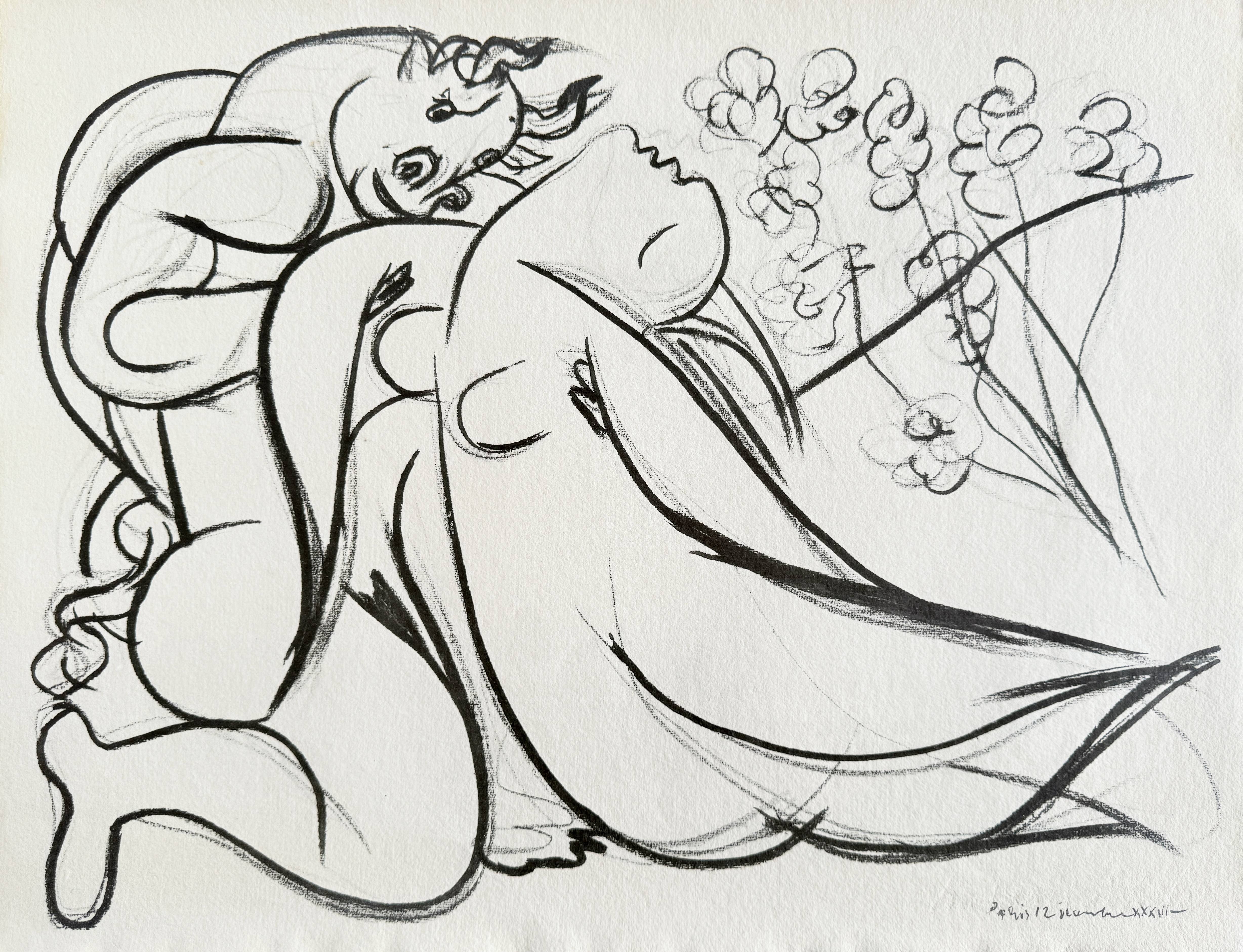 Minoutaure et nue by Pablo Picasso
