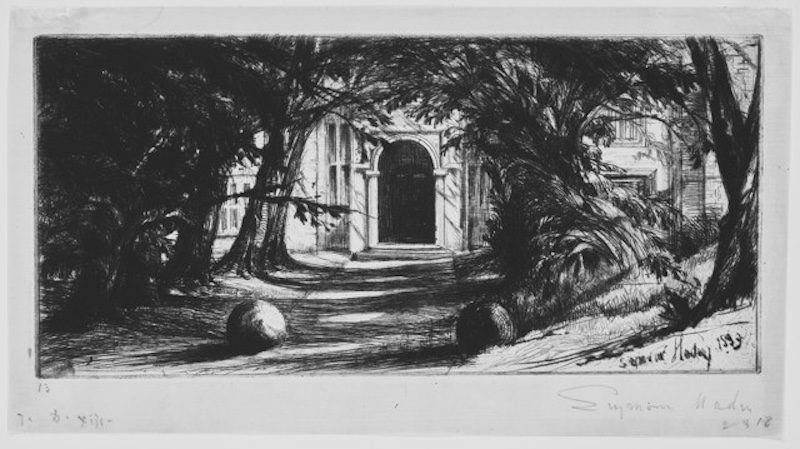 Mytton Hall near Whalley in Lancashire by Francis Seymour Haden