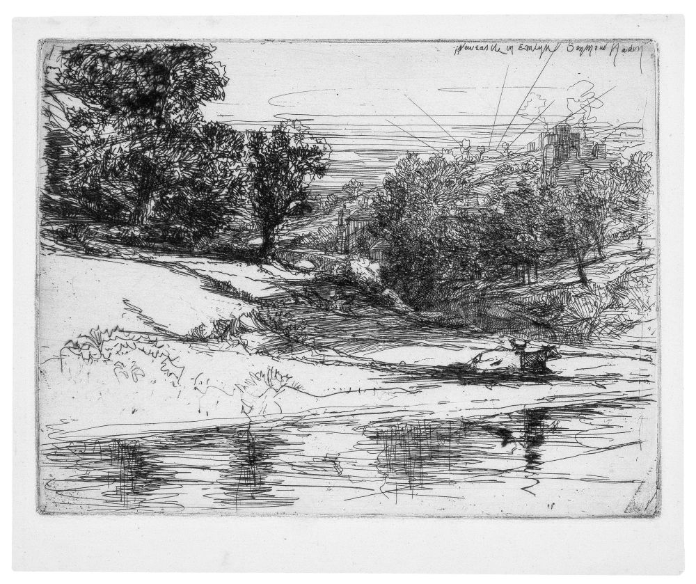 Newcastle-in-Emlyn by Francis Seymour Haden