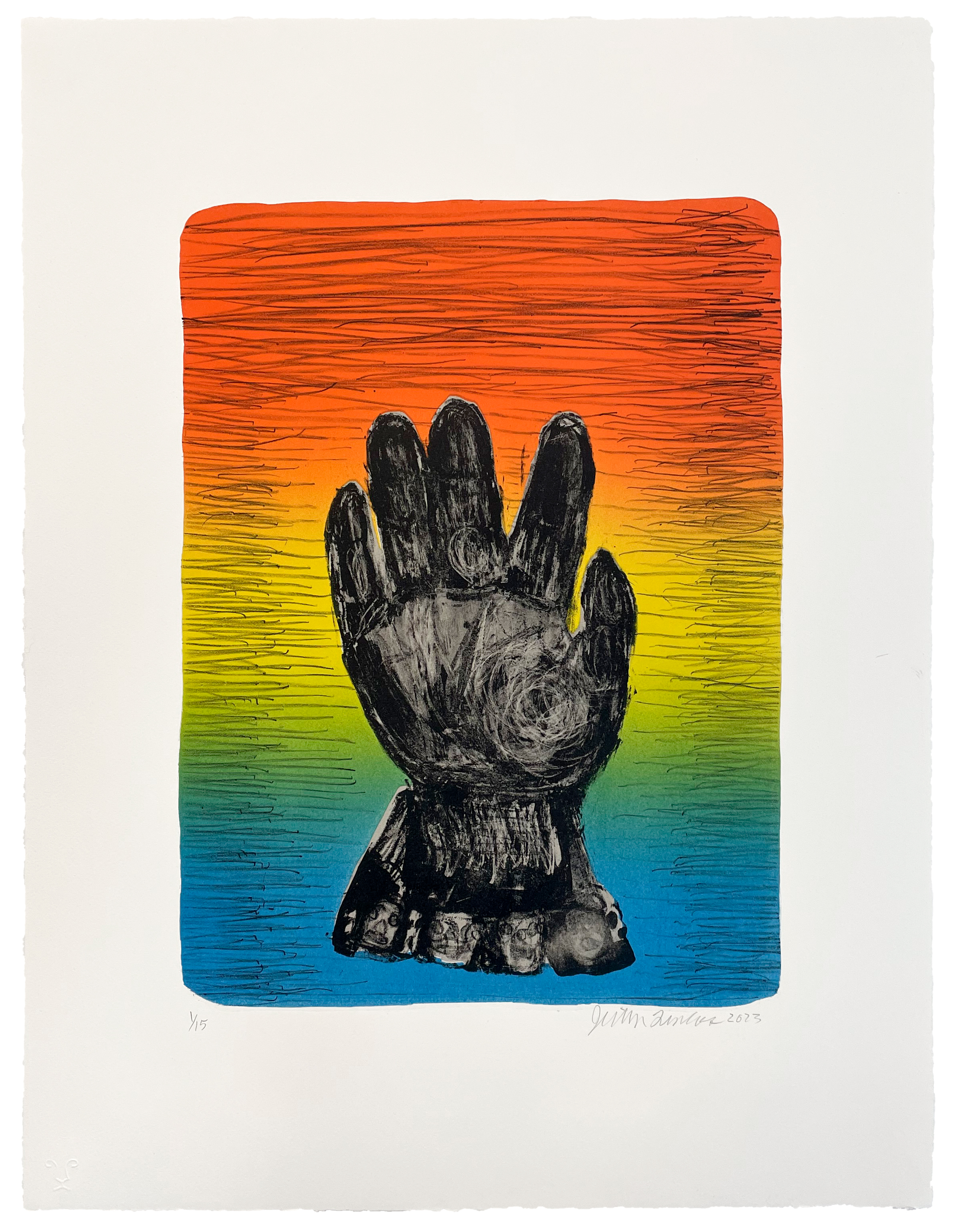 Paw (Rainbow) by Judith Linhares