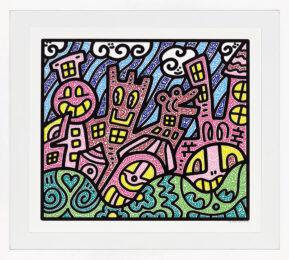 Pretty City (framed hand signed screen print) by Mr. Doodle at GallArt.com