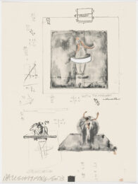 Robert Rauschenberg Untitled (Sketch for Monogram) from The New York Collection by Robert Rauschenberg at Clifton Gallery