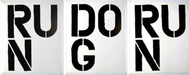 Run Dog Run by Christopher Wool at Dovehouse Contemporary
