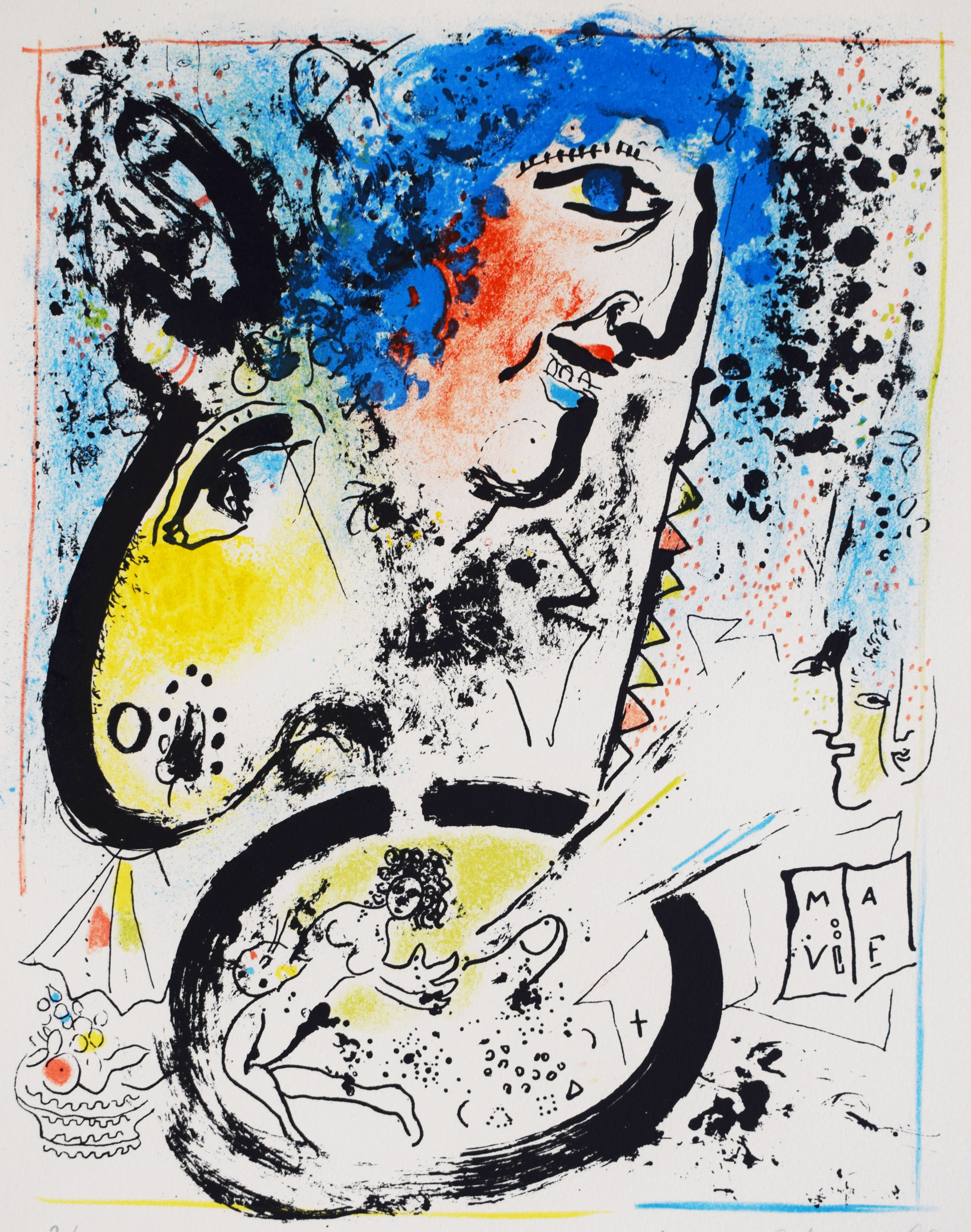 Self Portrait (Frontispiece) from, The Lithographs of Chagall, Volume I by Marc Chagall