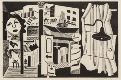Sixth Avenue El by Stuart Davis at Susan Sheehan Gallery