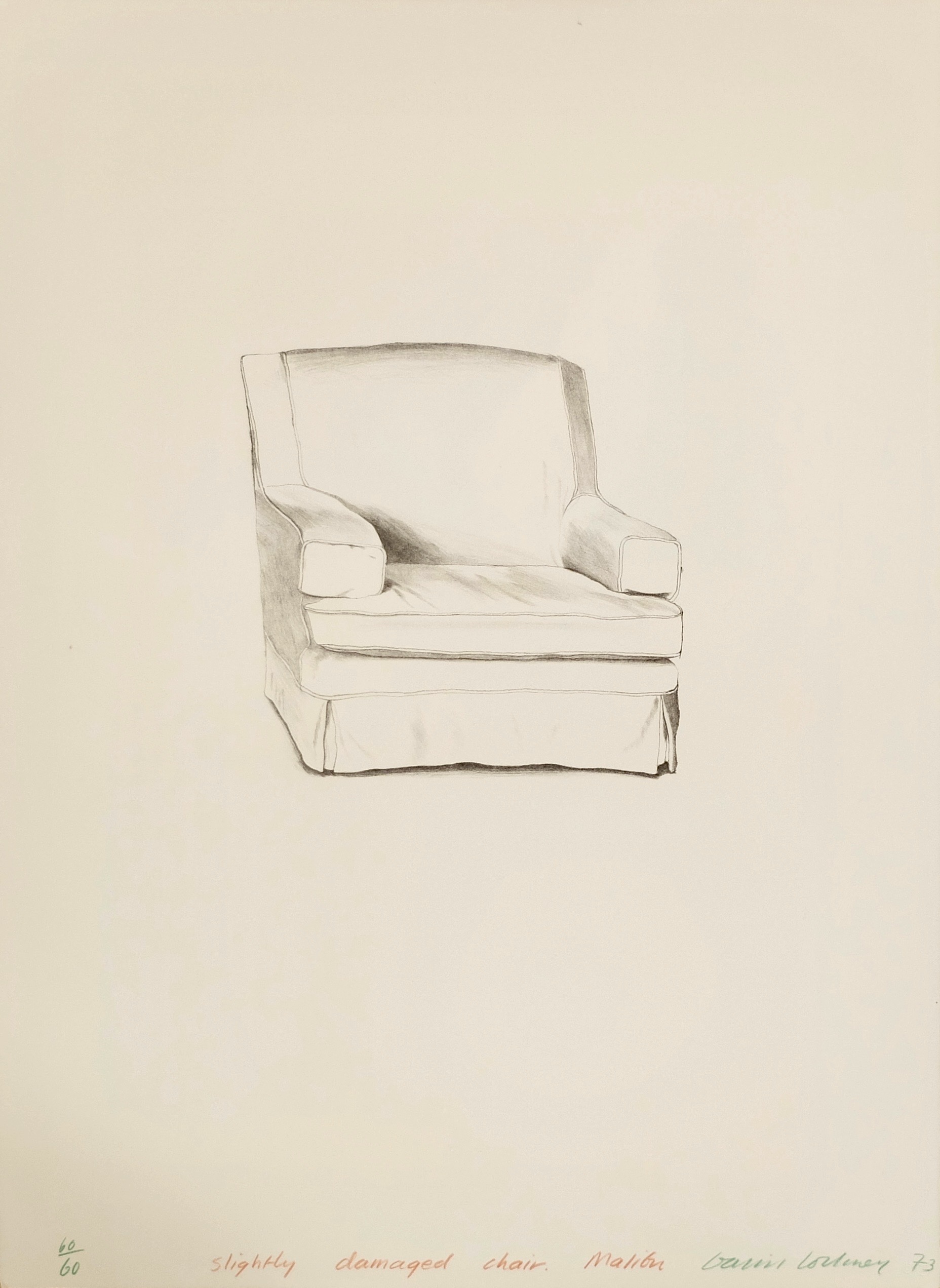 Slightly Damaged Chair. Malibu by David Hockney