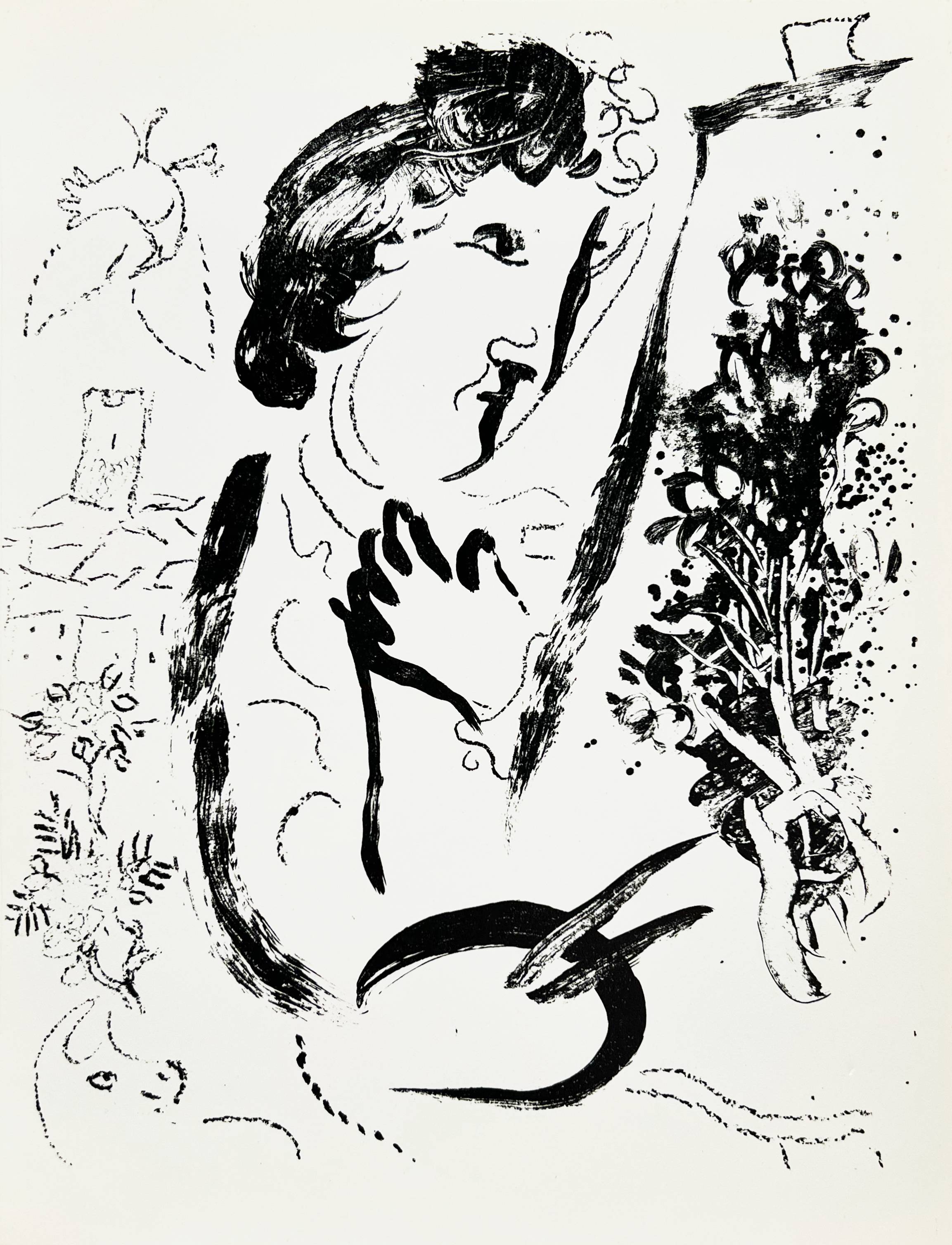 The Artist in Front of his Picture by Marc Chagall