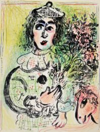 The Clown with Flowers by Marc Chagall at Epicentrum Art Gallery