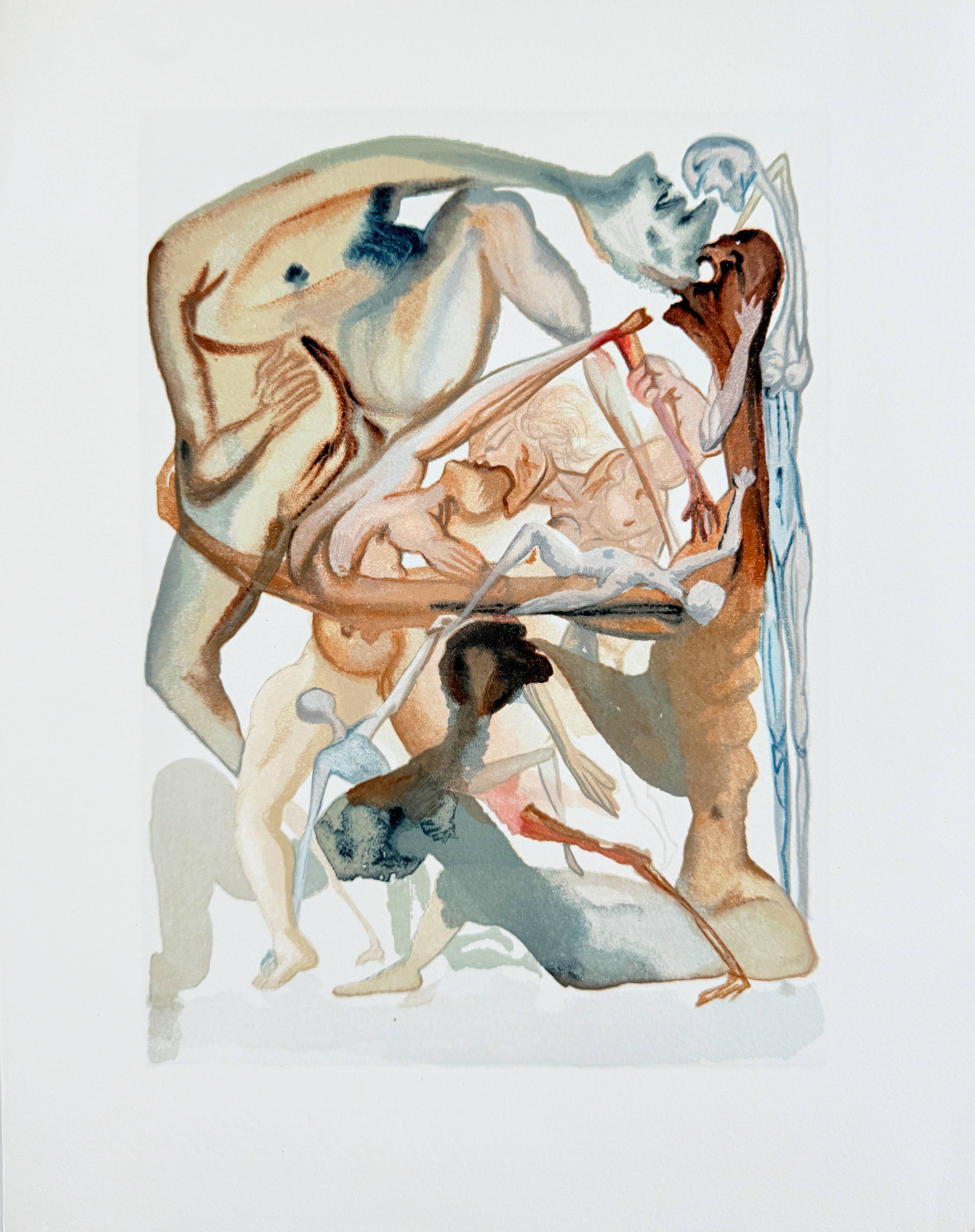 The Inferno, Canto 11 – On the Edge of the Seventh Circle by Salvador Dalí