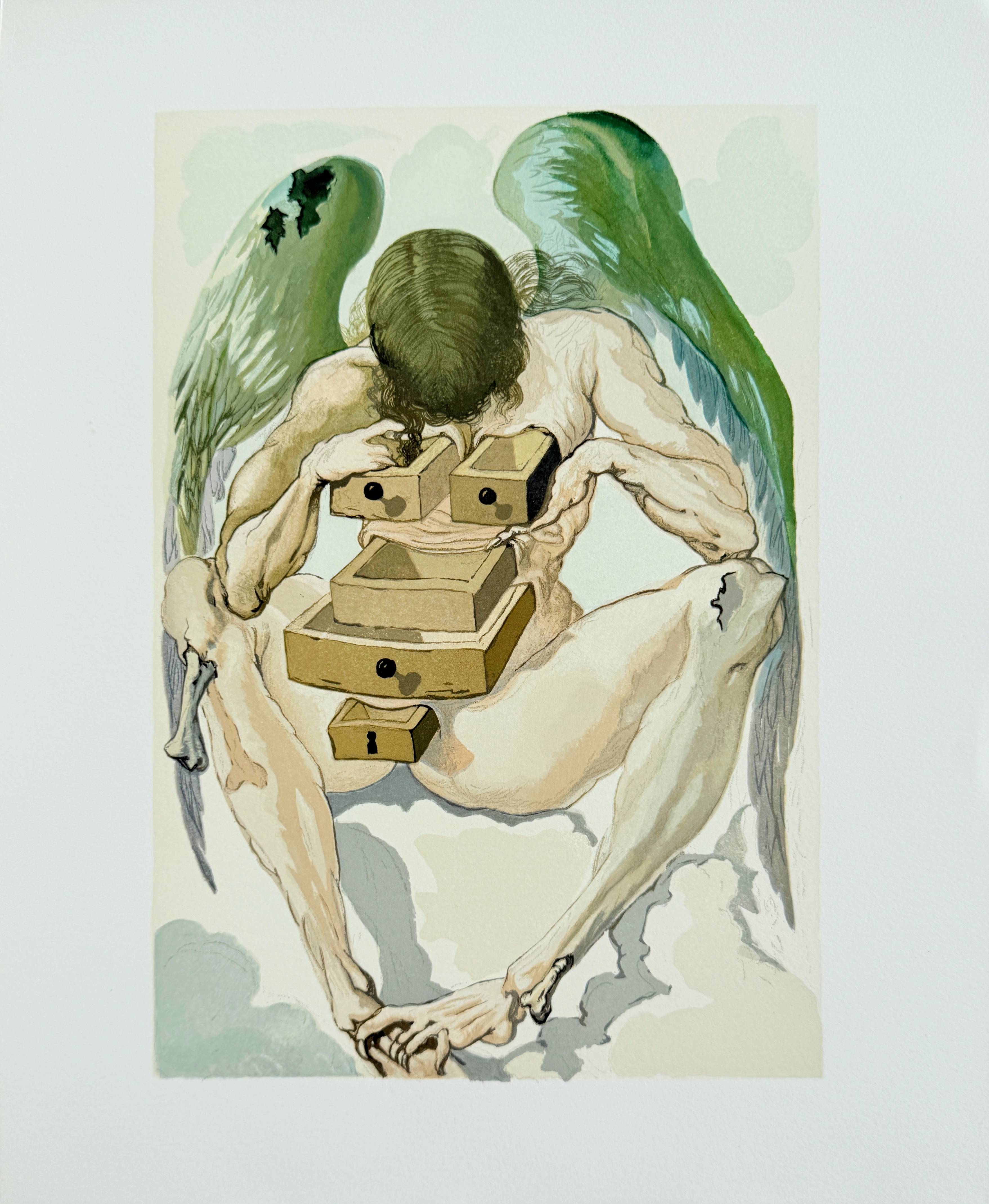 The Purgatory, Canto 1 – The Fallen Angel by Salvador Dalí