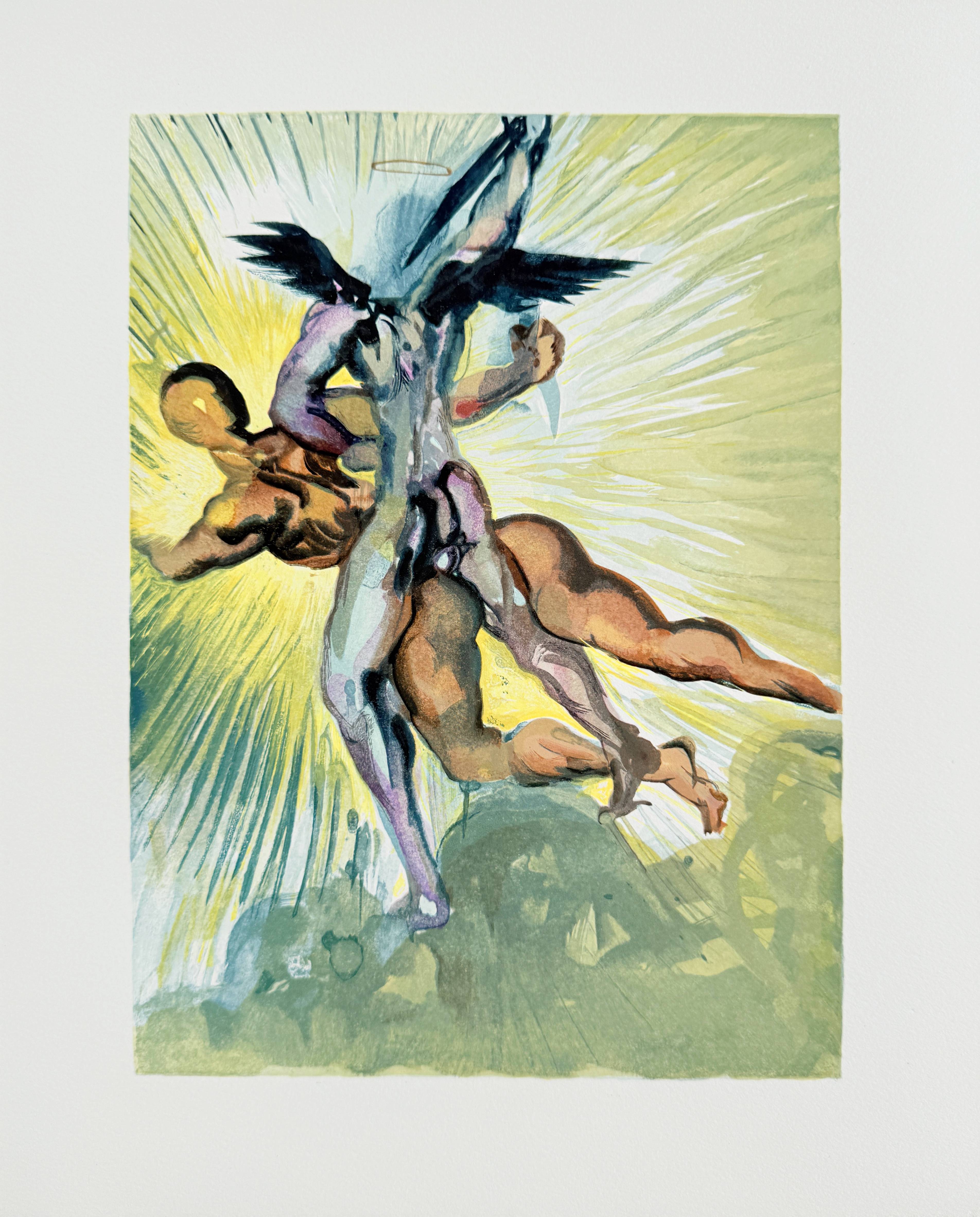 The Purgatory, Canto 8  – The Guardian Angels of the Valley by Salvador Dalí