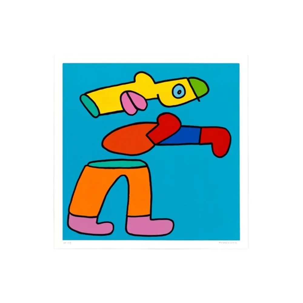 Thierry Noir, Boxing Blue (2024) by Thierry Noir