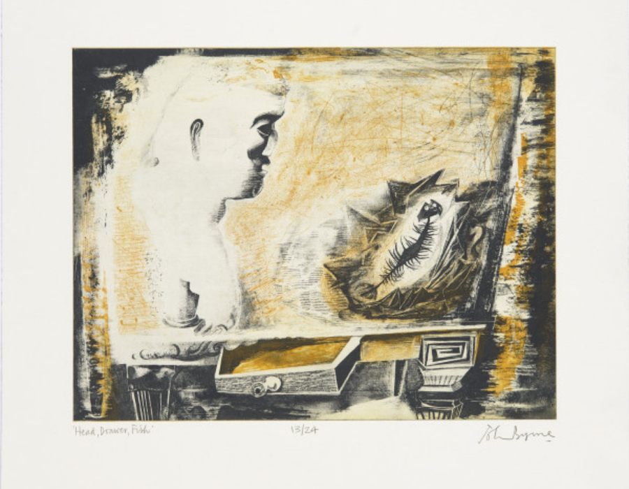 Head, Drawer, Fish by John Byrne