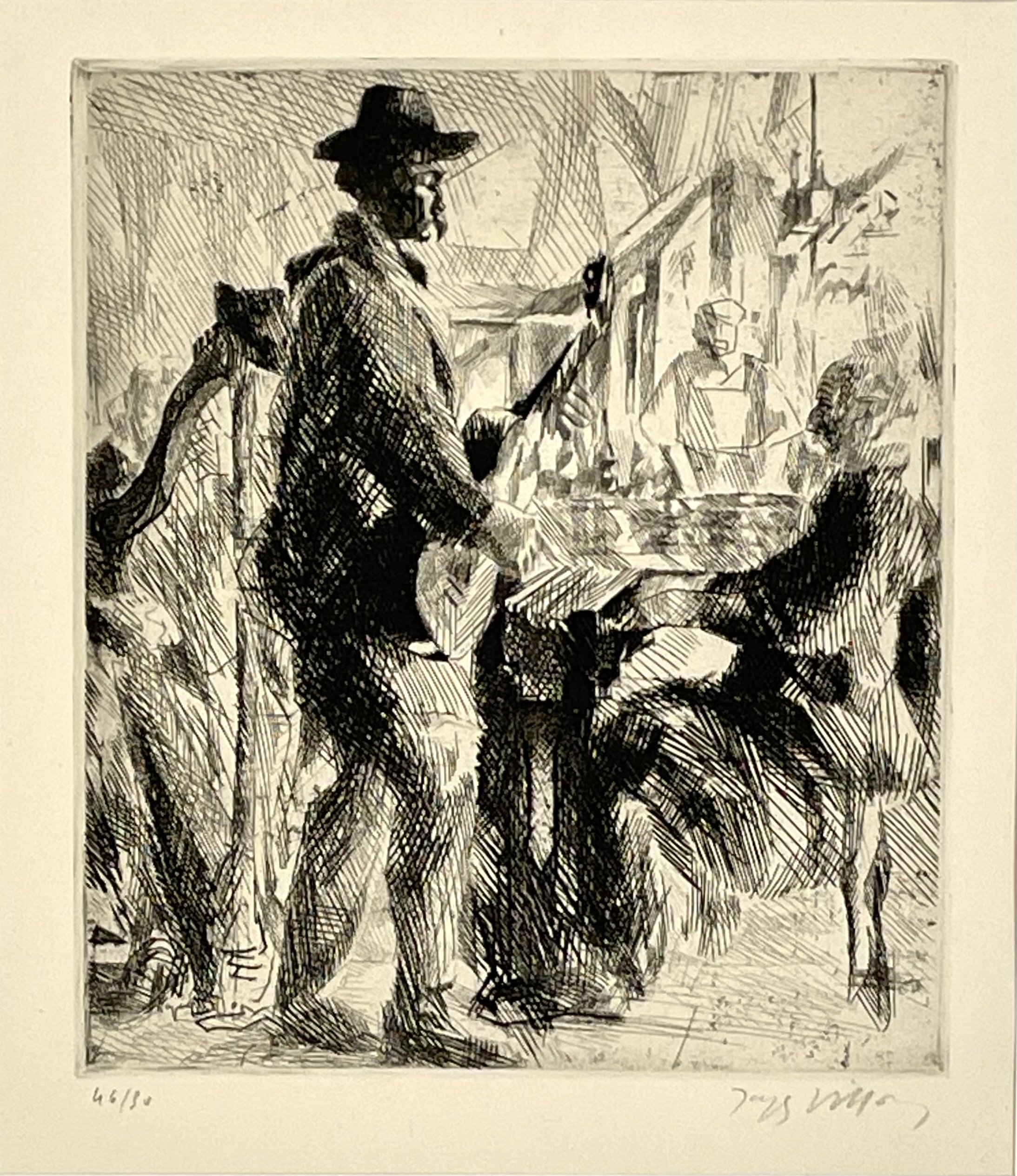 Musiciens chez le bistro by Jacques Villon