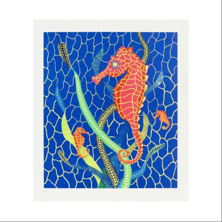 Yayoi Kusama – Sea Horse, 2011 – Official Silkscreen Edition Authorized by Mori Art Museum, Tokyo by Yayoi Kusama