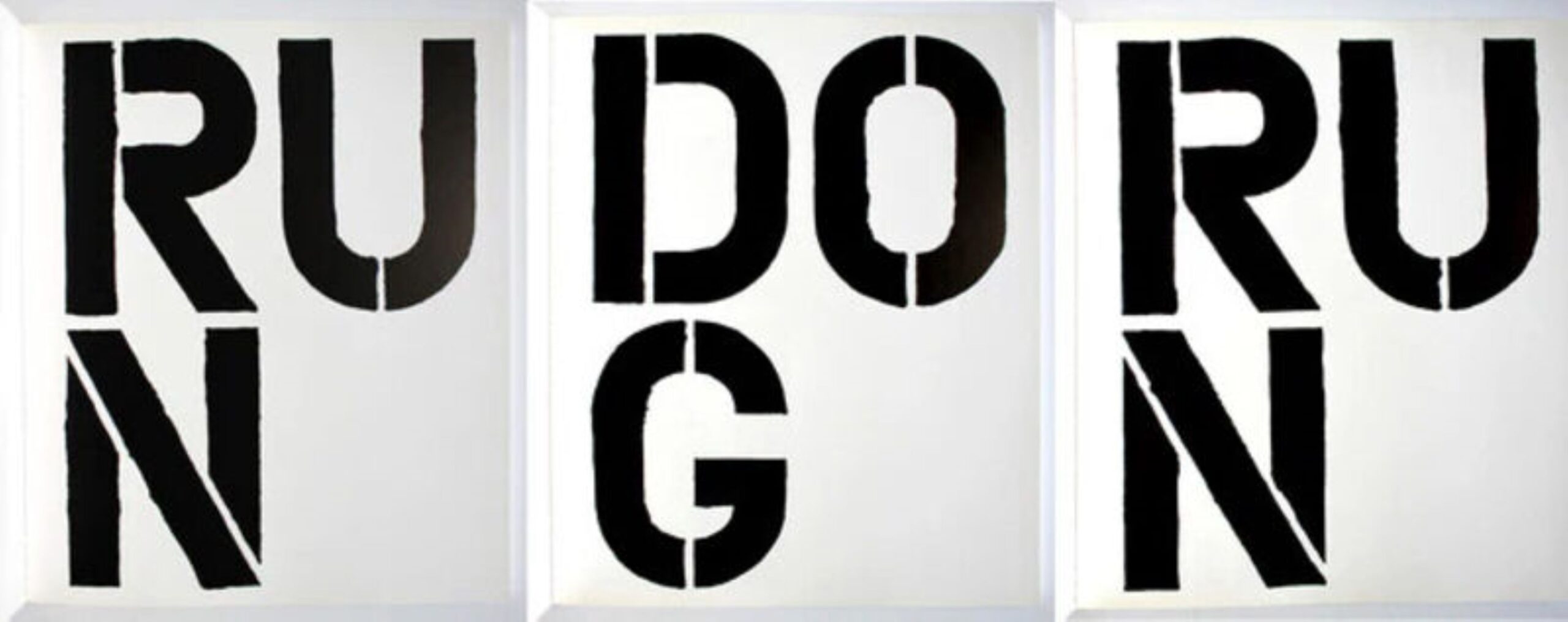 Run Dog Run by Christopher Wool