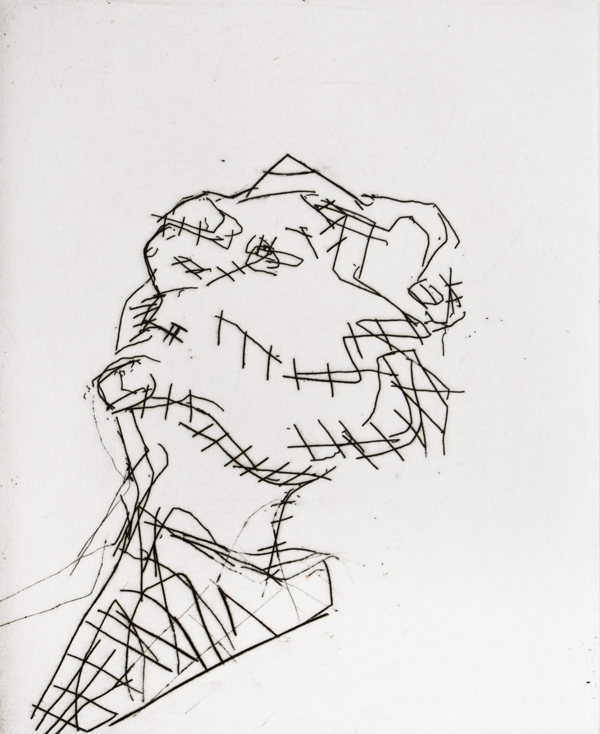 Reclining Head of Julia by Frank Auerbach
