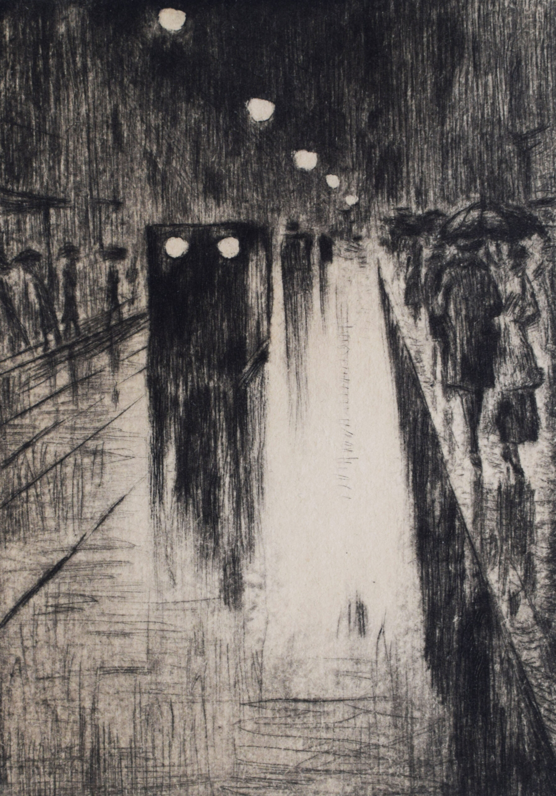Leipzigerstraße in the Rain by Lesser Ury