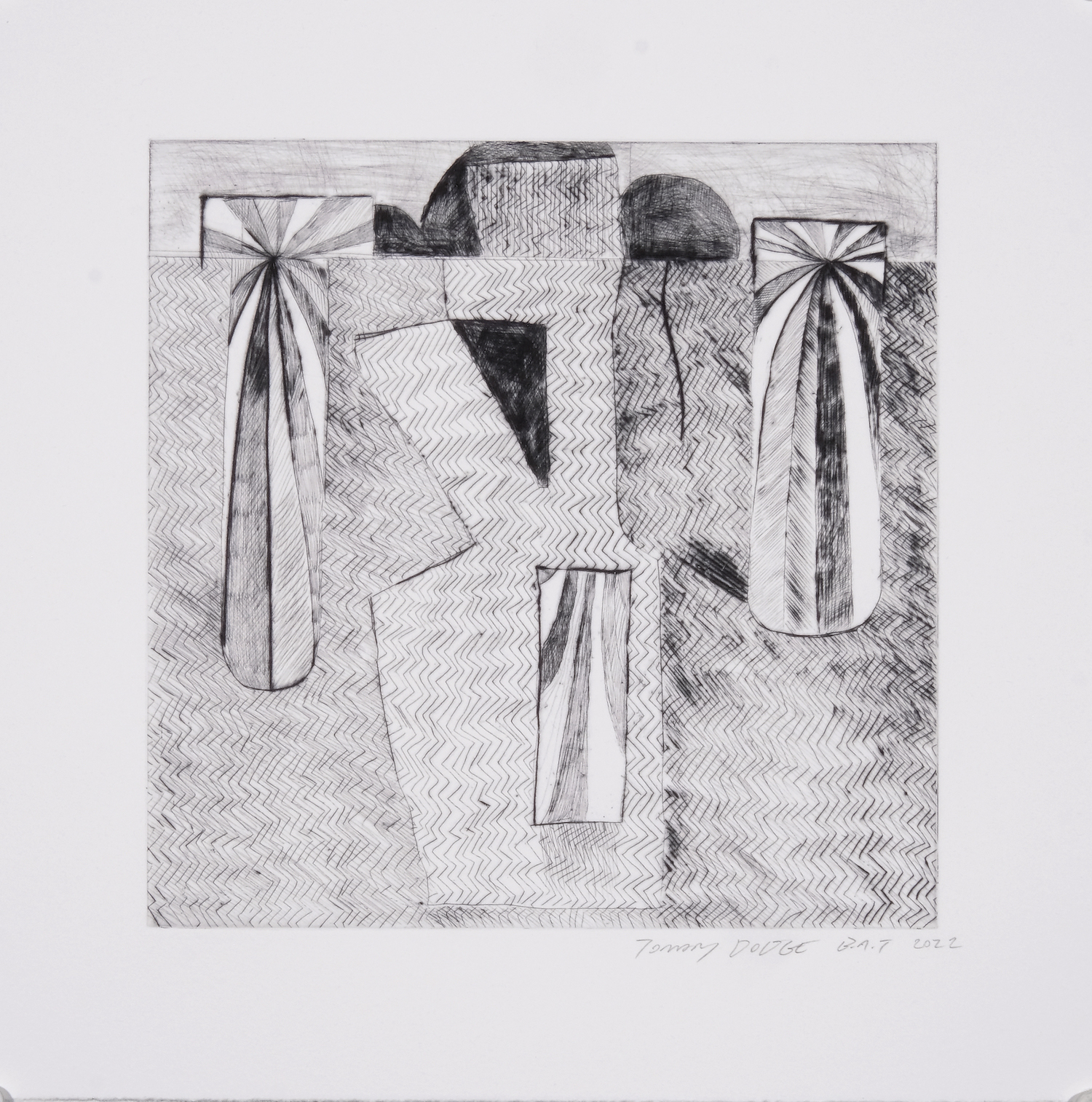 Abstract Drypoint by Tomory Dodge
