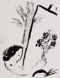 Bouquet in Hand, Paris, from: Chagall: Jacques Lassaigne by Marc Chagall at Gilden's Art Gallery