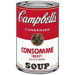 Campbell’s Soup Cans I: Consommé (FS II.52) by Andy Warhol at Revolver Gallery