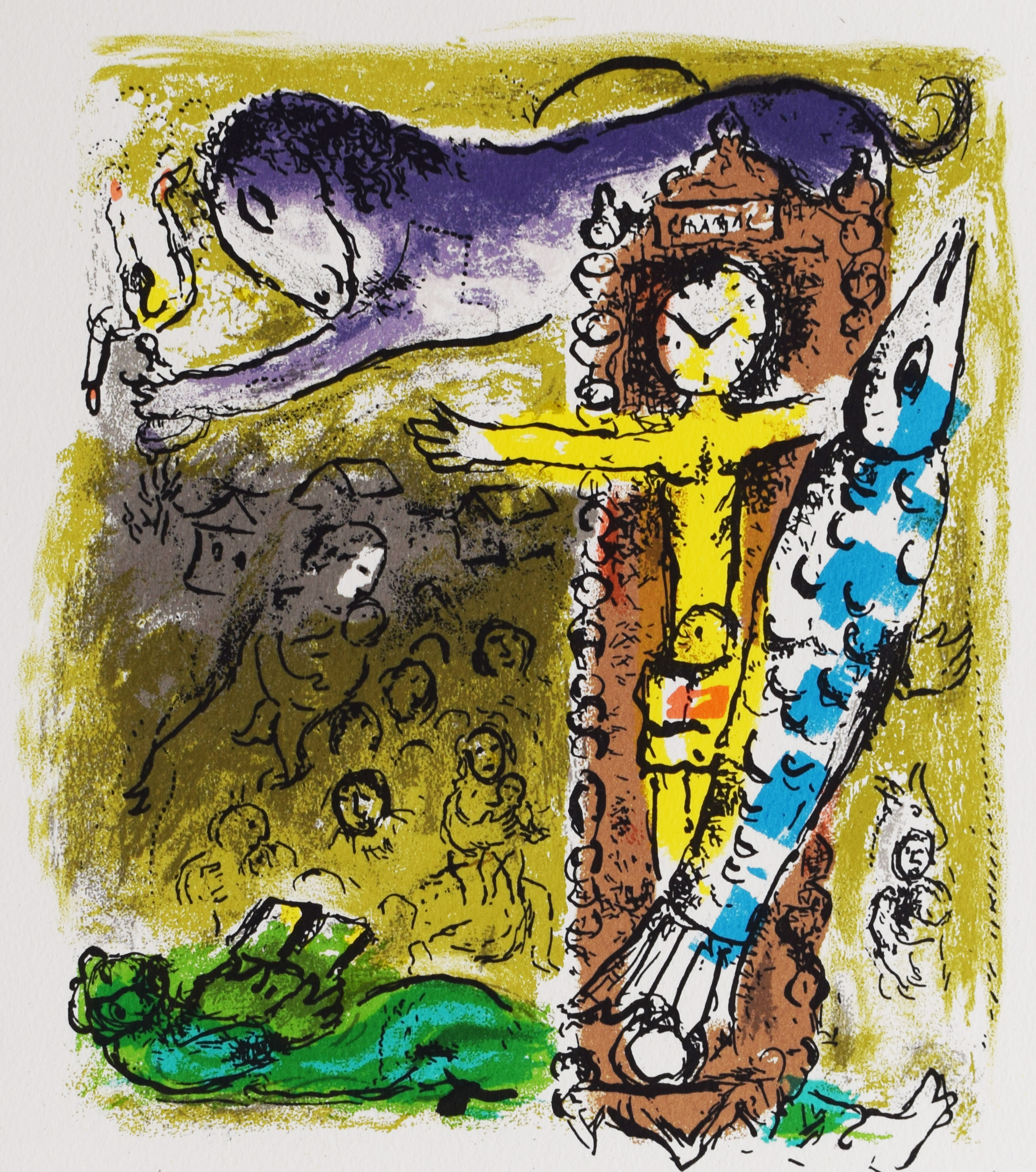 Christ in the Clock, from: Chagall: Jacques Lassaigne by Marc Chagall