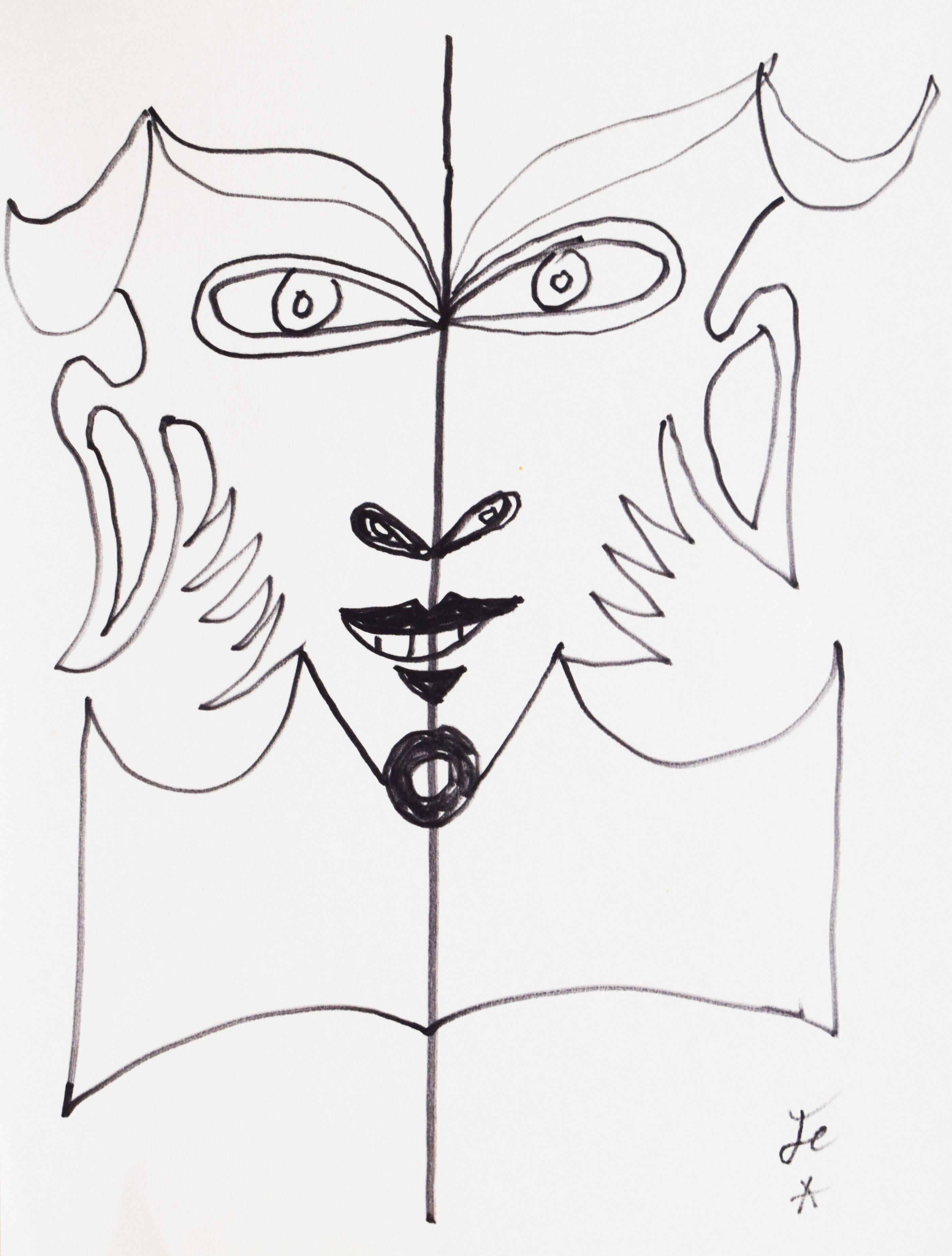 Decorative Figure by Jean Cocteau