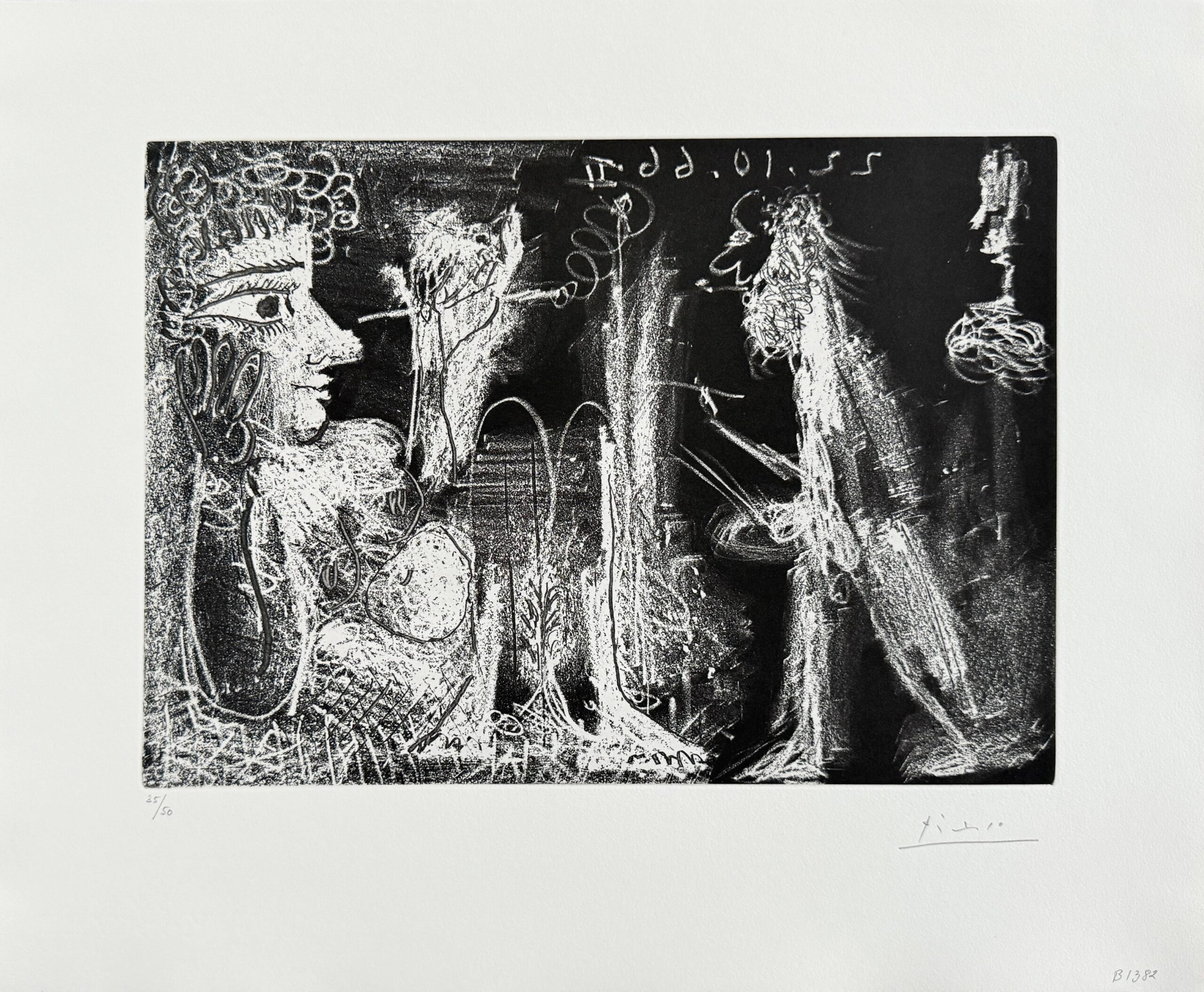 Peintre et modèle au fume-cigarette by Pablo Picasso