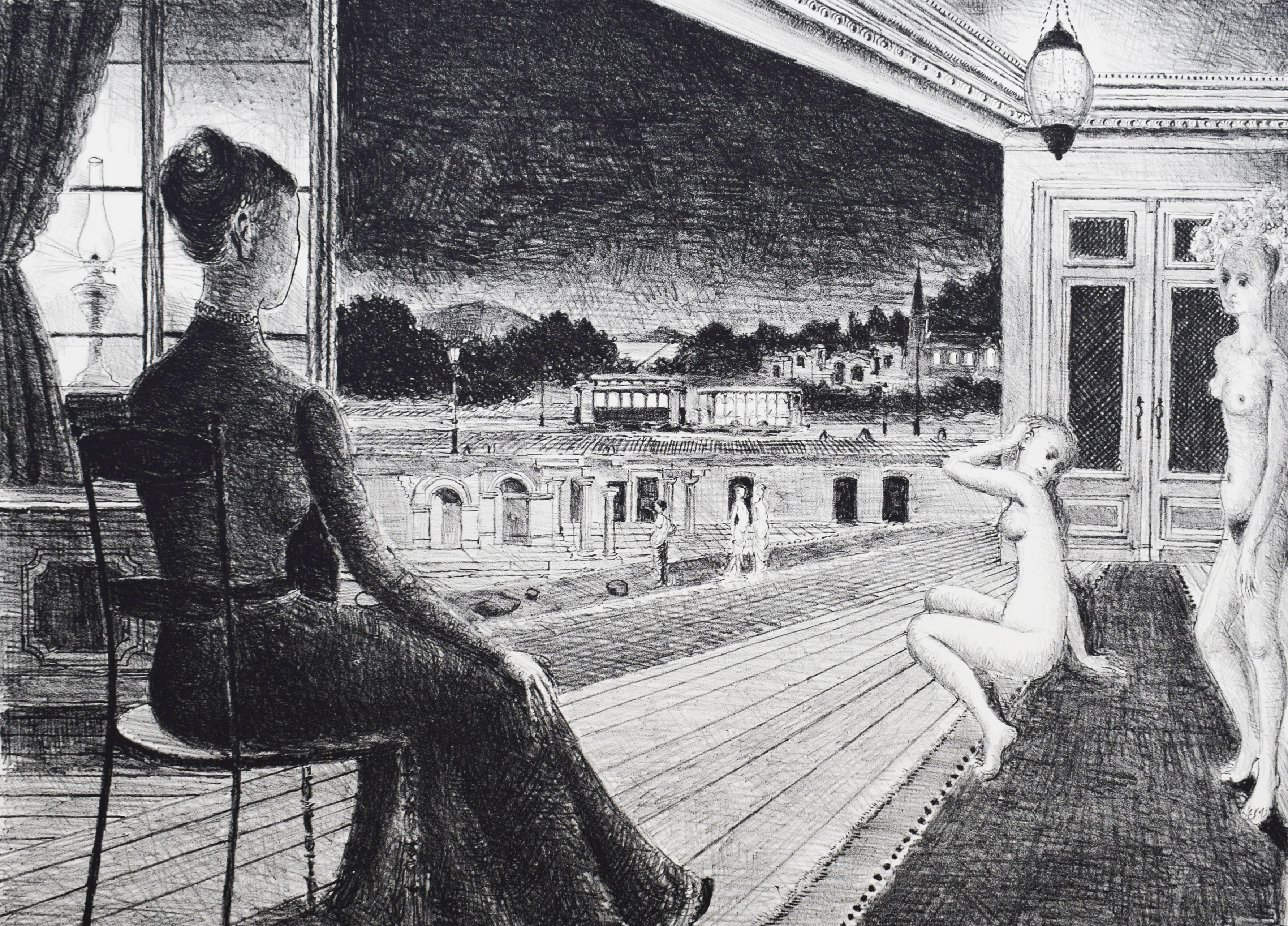 In Front of my Town by Paul Delvaux
