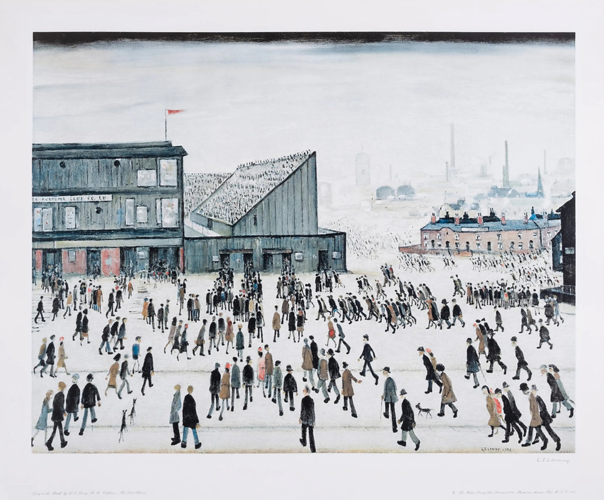 LS Lowry Going to the Match by L. S. Lowry