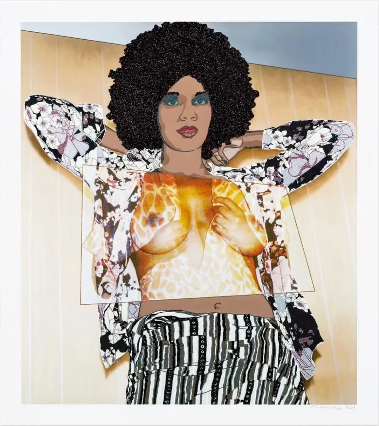 Mickalene Thomas, Portrait of Maya #10 (2024) by Mickalene Thomas