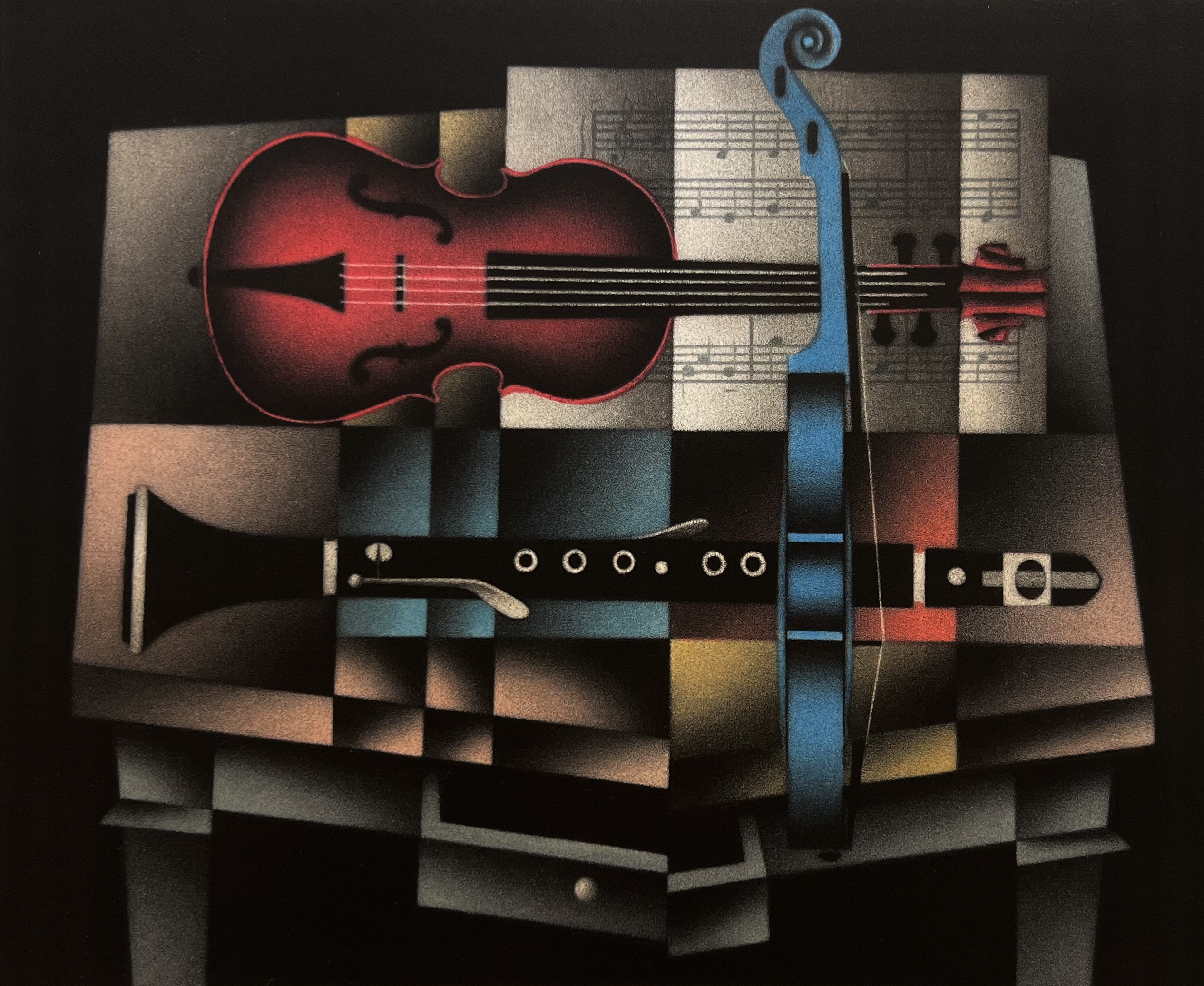 Un Violon Rouge, l’Autre Bleu by Mario Avati