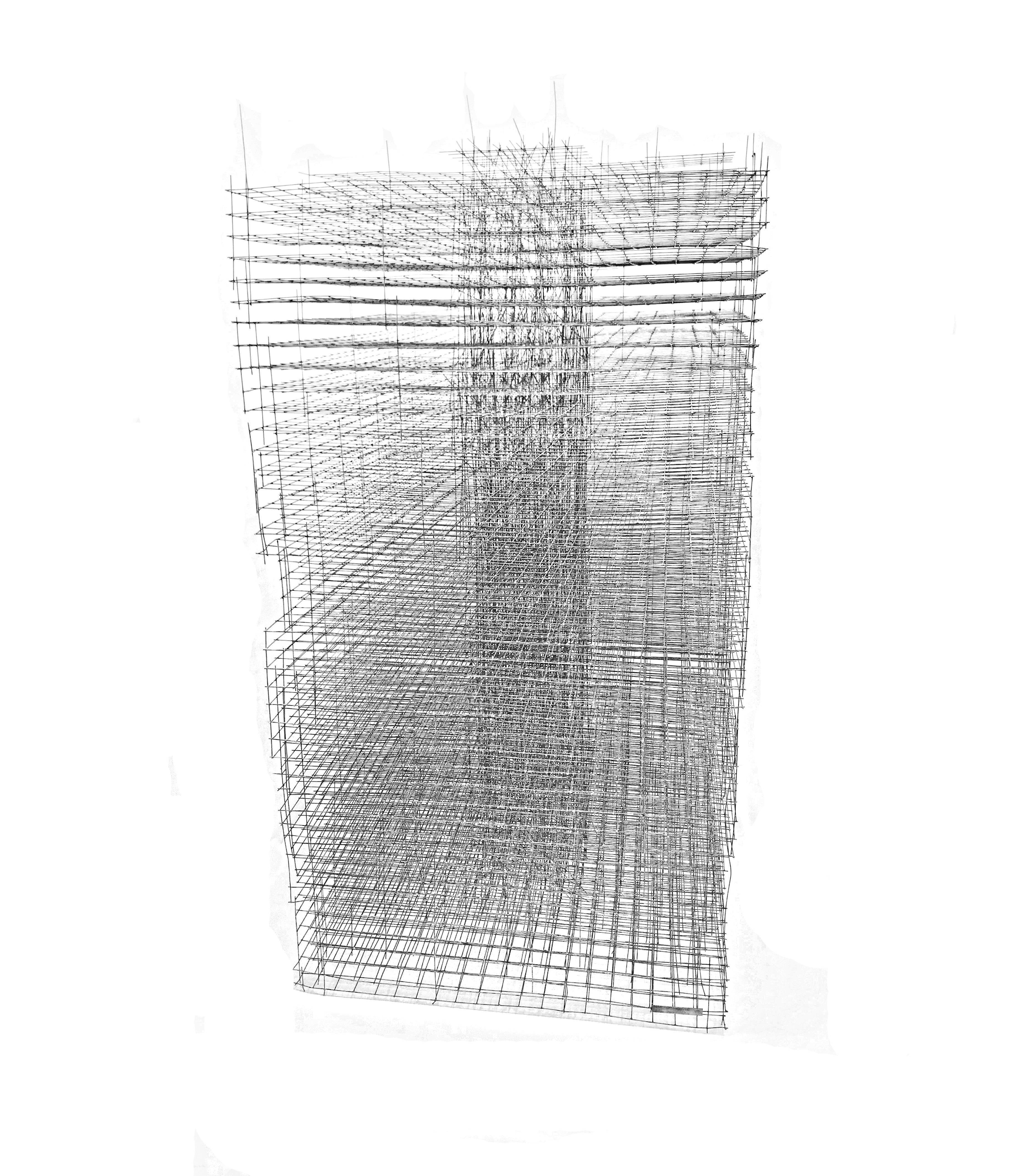 Untitled (large original abstract stainless steel sculpture) by León Ferrari