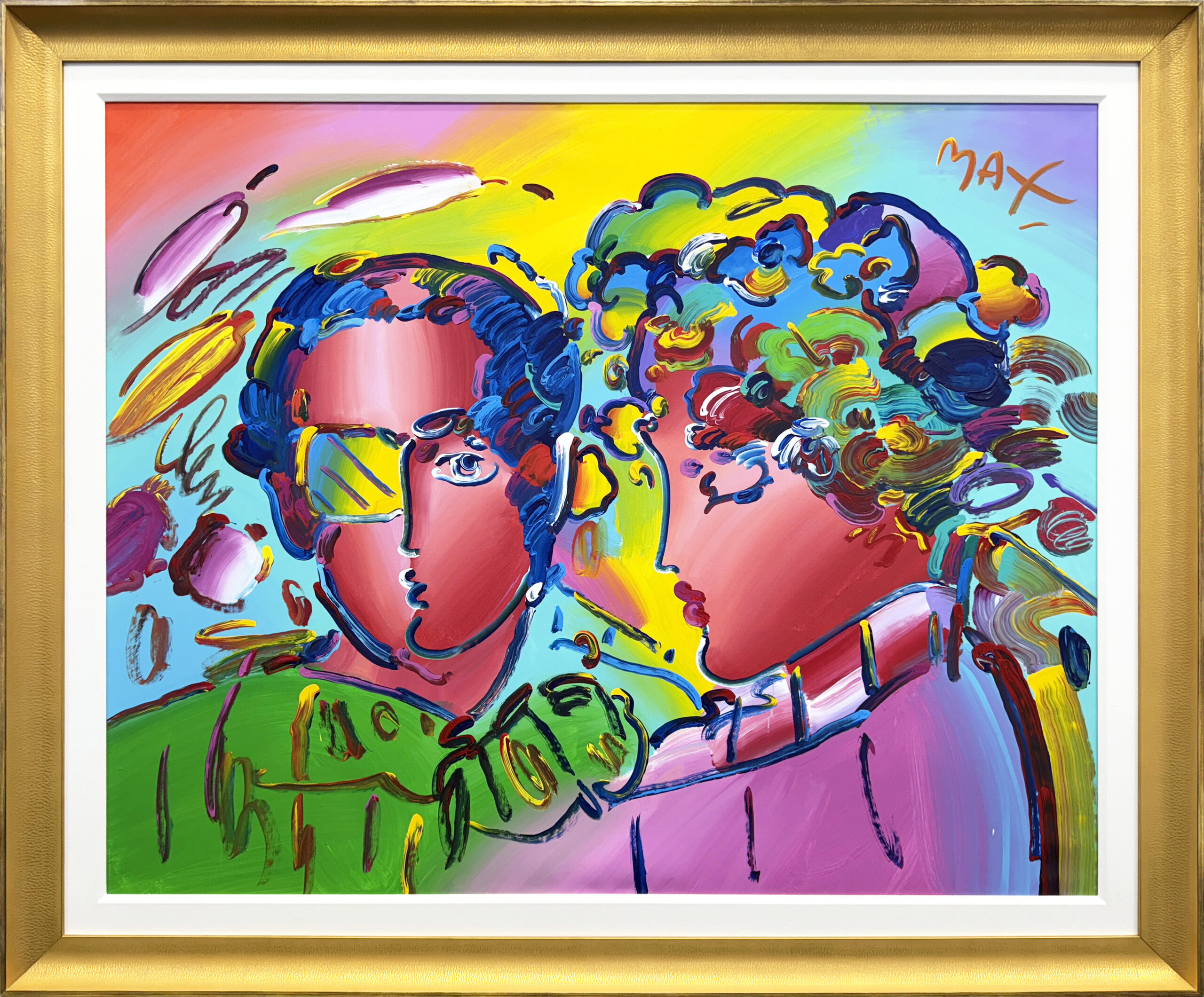 Zero In Love (huge framed original painting) by Peter Max