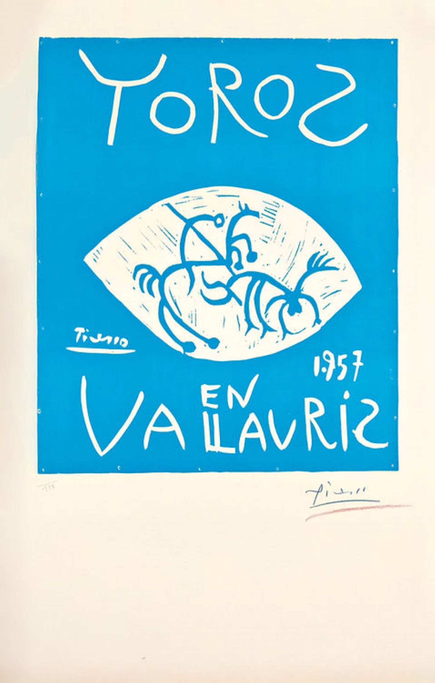Toros en Vallauris by Pablo Picasso