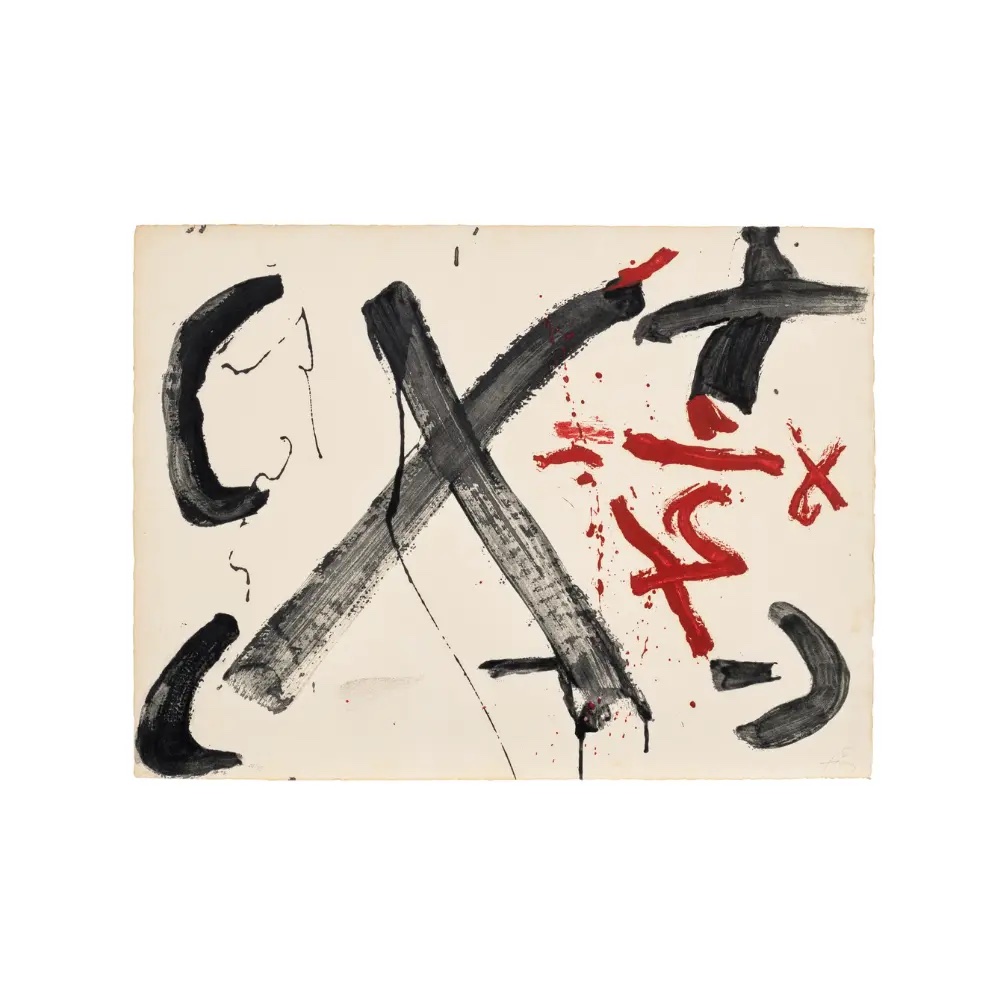 Antoni Tàpies, Gran X, from Negre i Roig (Large X, from Black and Red) (G. 615) by Antoni Tapies