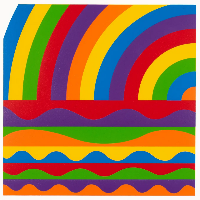 Arcs And Bands In Color, Plate #04 by Sol LeWitt