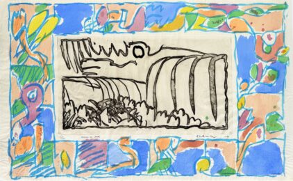 Autour de chute by Pierre Alechinsky at Epicentrum Art Gallery