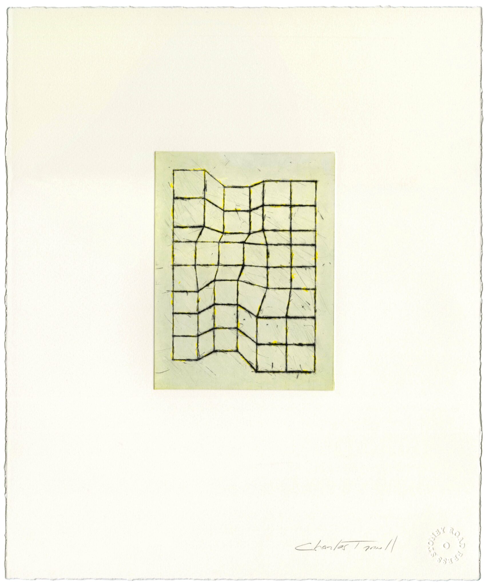 Yellow Drypoint by Charles Tyrrell