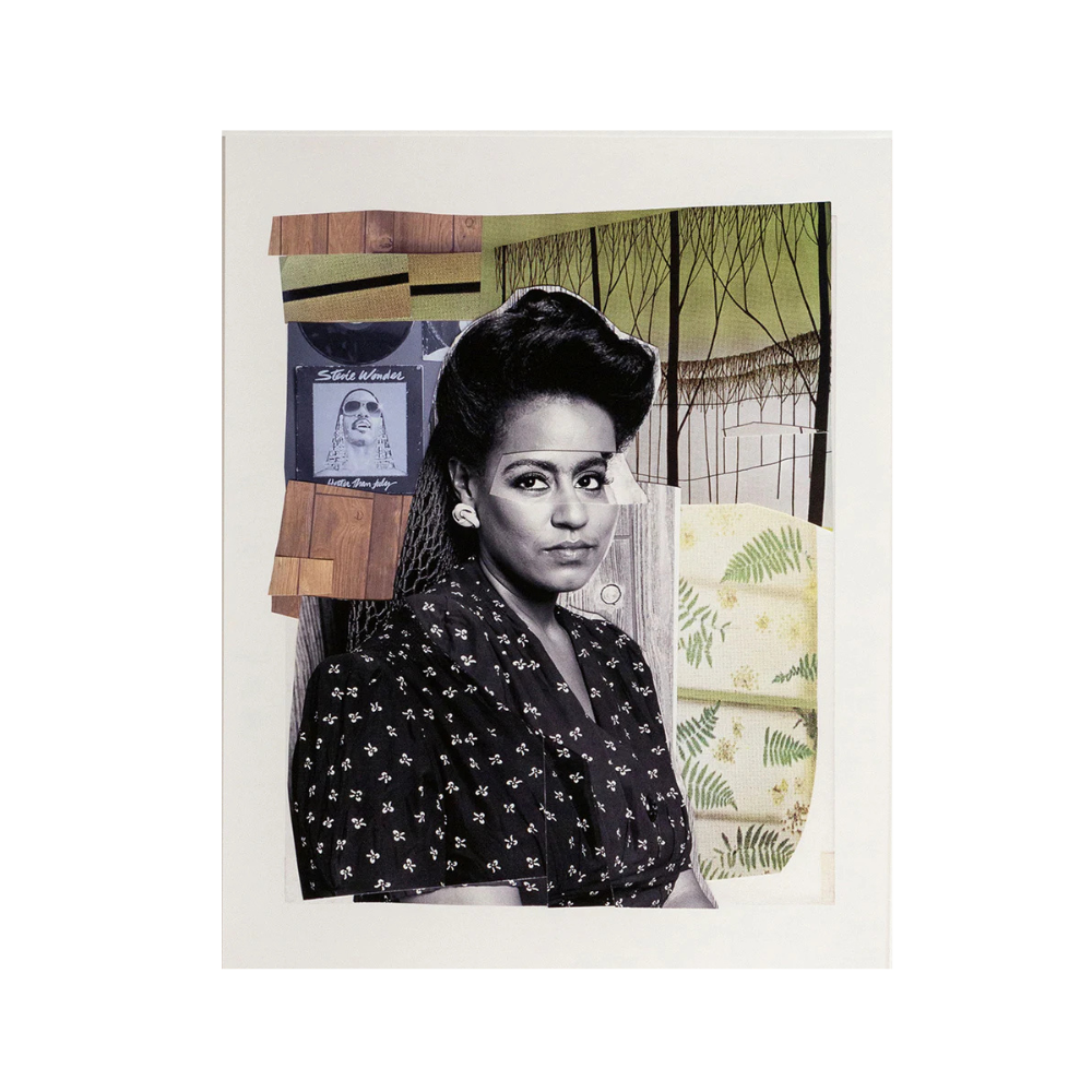 Mickalene Thomas, Clarivel with Black Blouse and White Ribbon, 2016 by Mickalene Thomas
