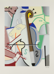 Cubist Cello by Roy Lichtenstein at Puccio Fine Art