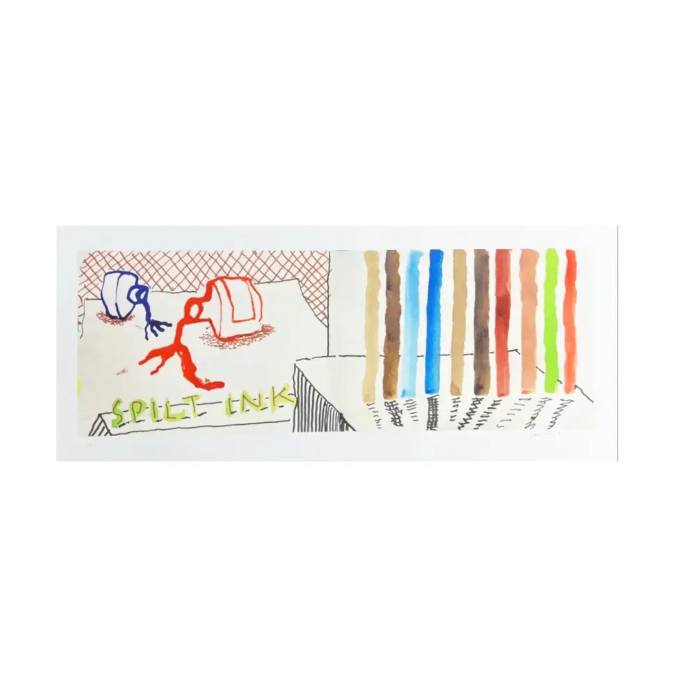 David Hockney, 220 for 2020. Art Edition No. 1–100 ‘Spilt Ink with Tests by David Hockney