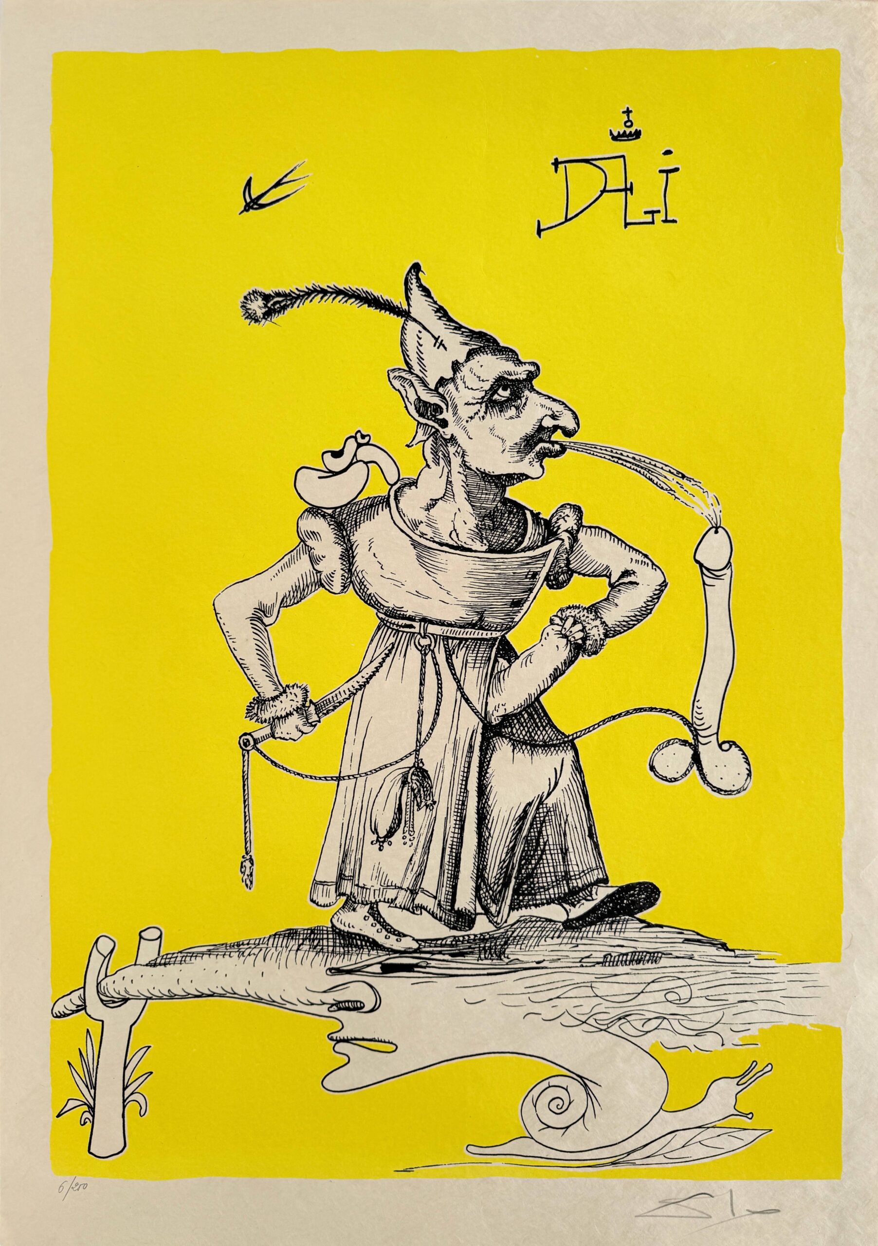 Les Songes Drôlatiques de Pantagruel, Planche X by Salvador Dalí