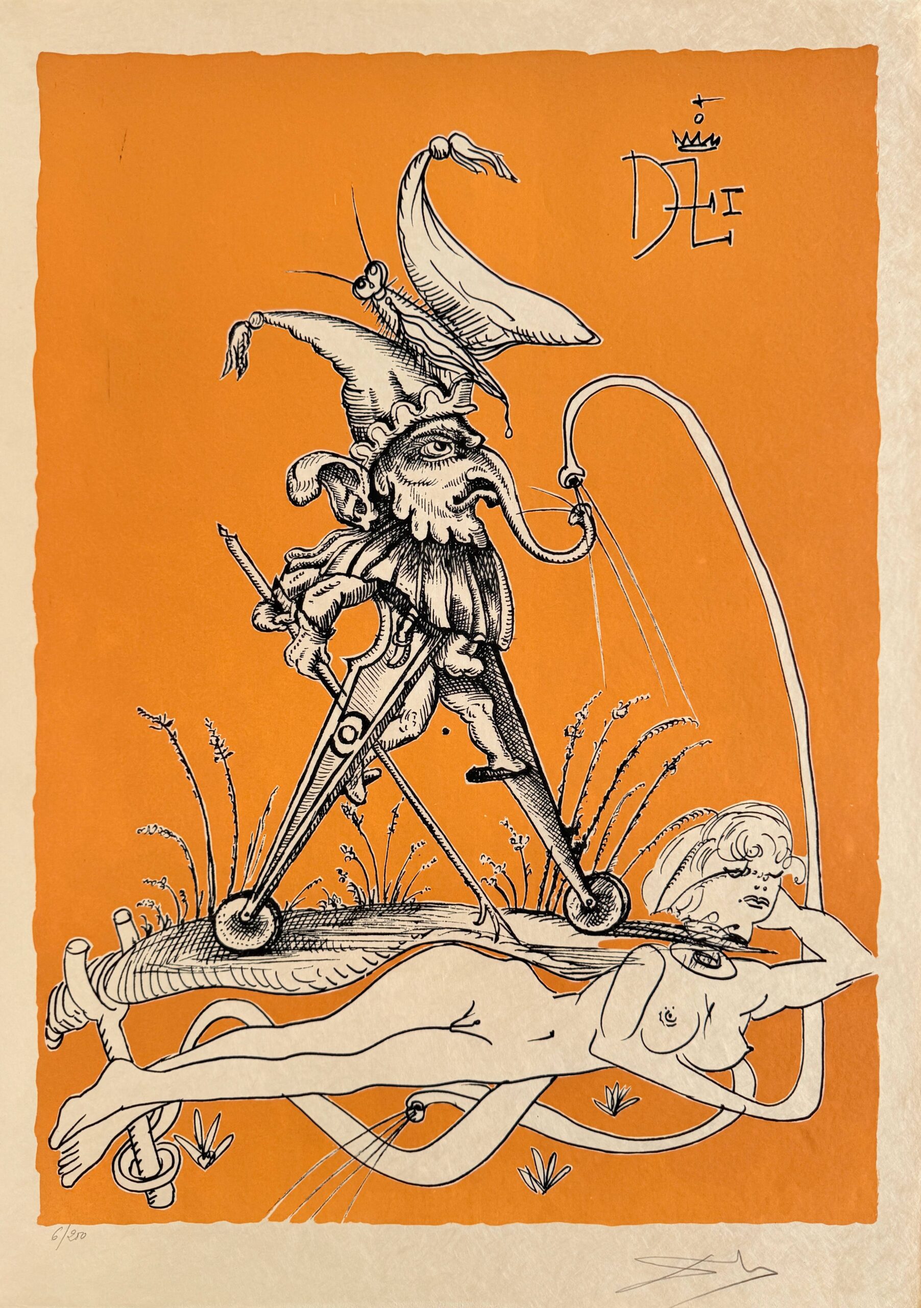 Les Songes Drôlatiques de Pantagruel, Planche VII by Salvador Dalí