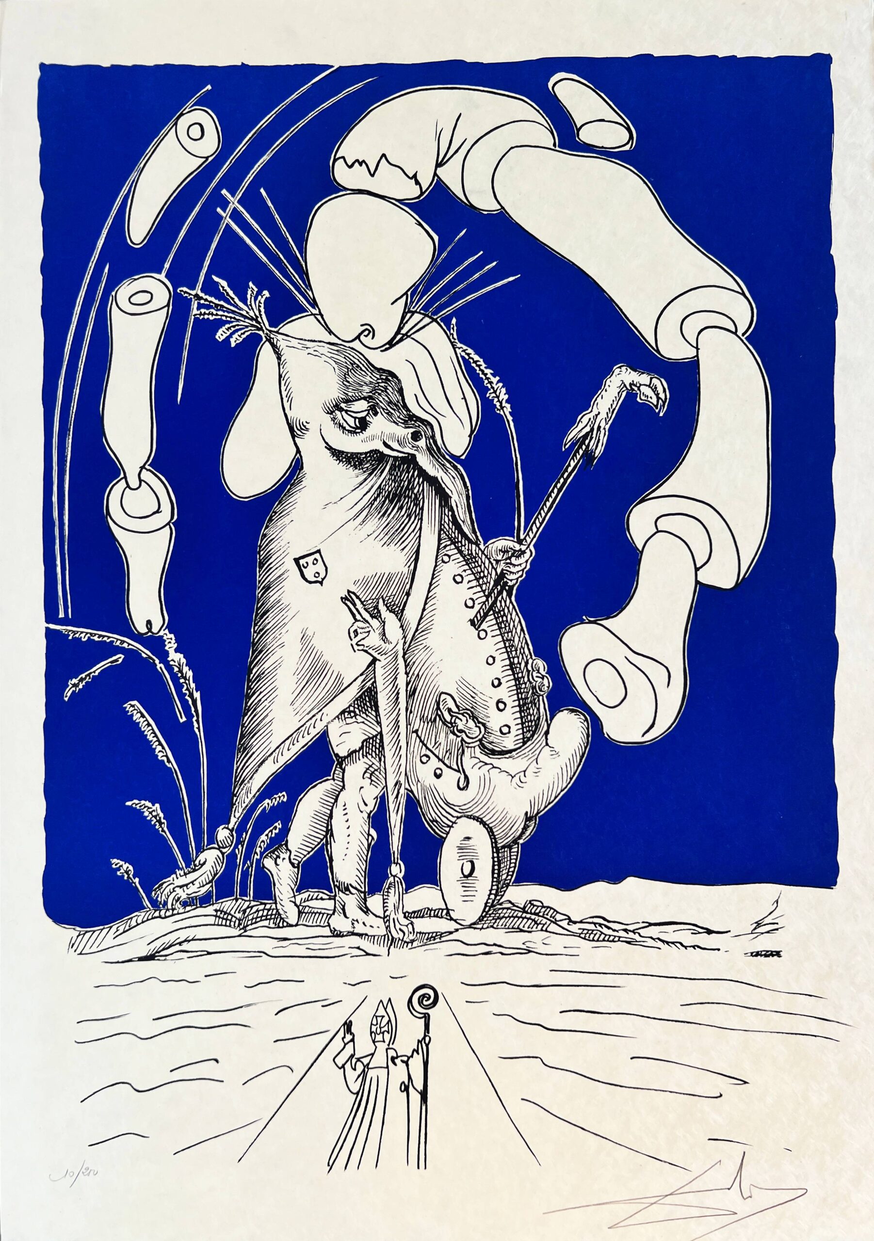 Les Songes Drôlatiques de Pantagruel, Planche XVI by Salvador Dalí
