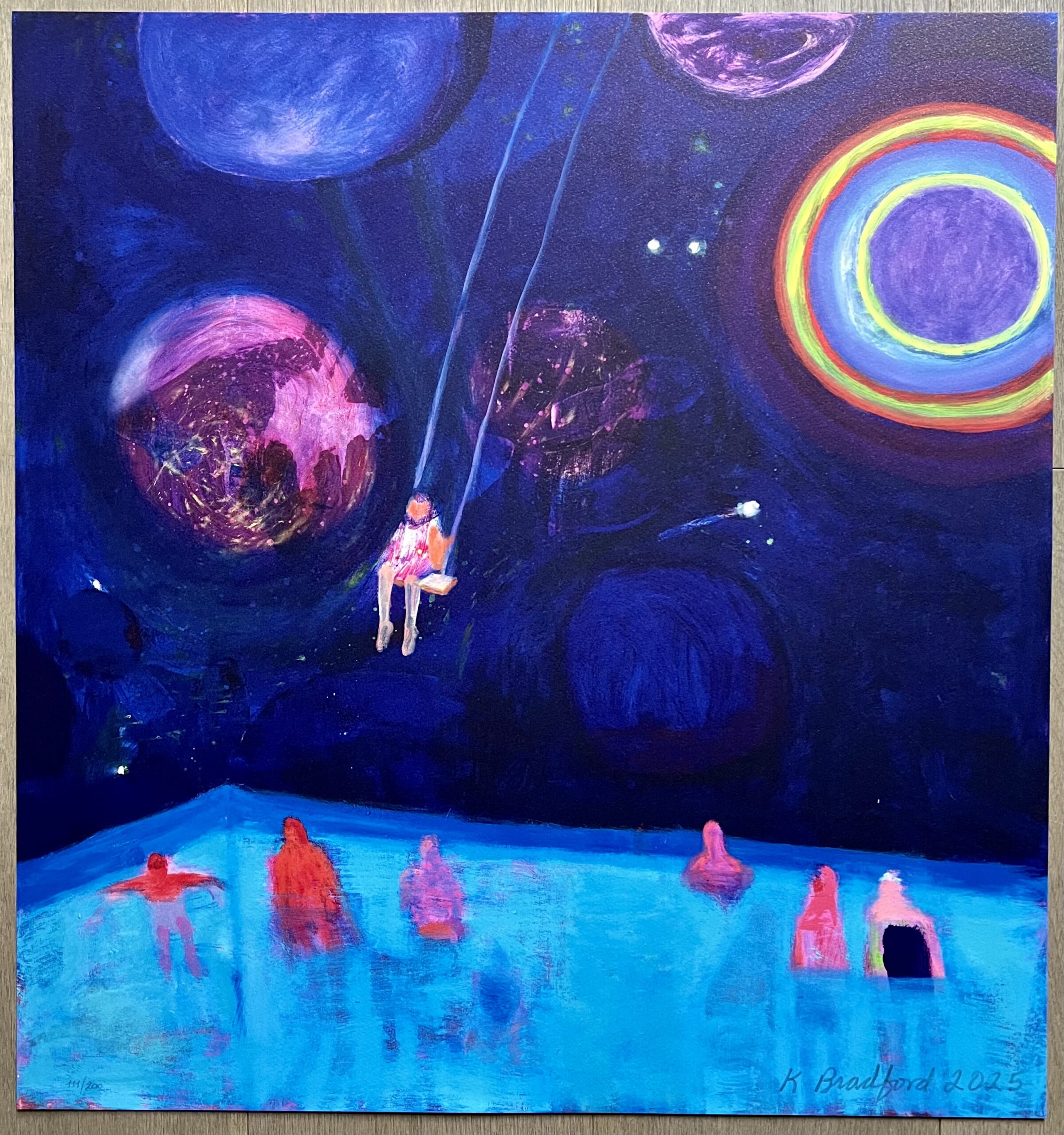 Swing Over Pool by Katherine Bradford