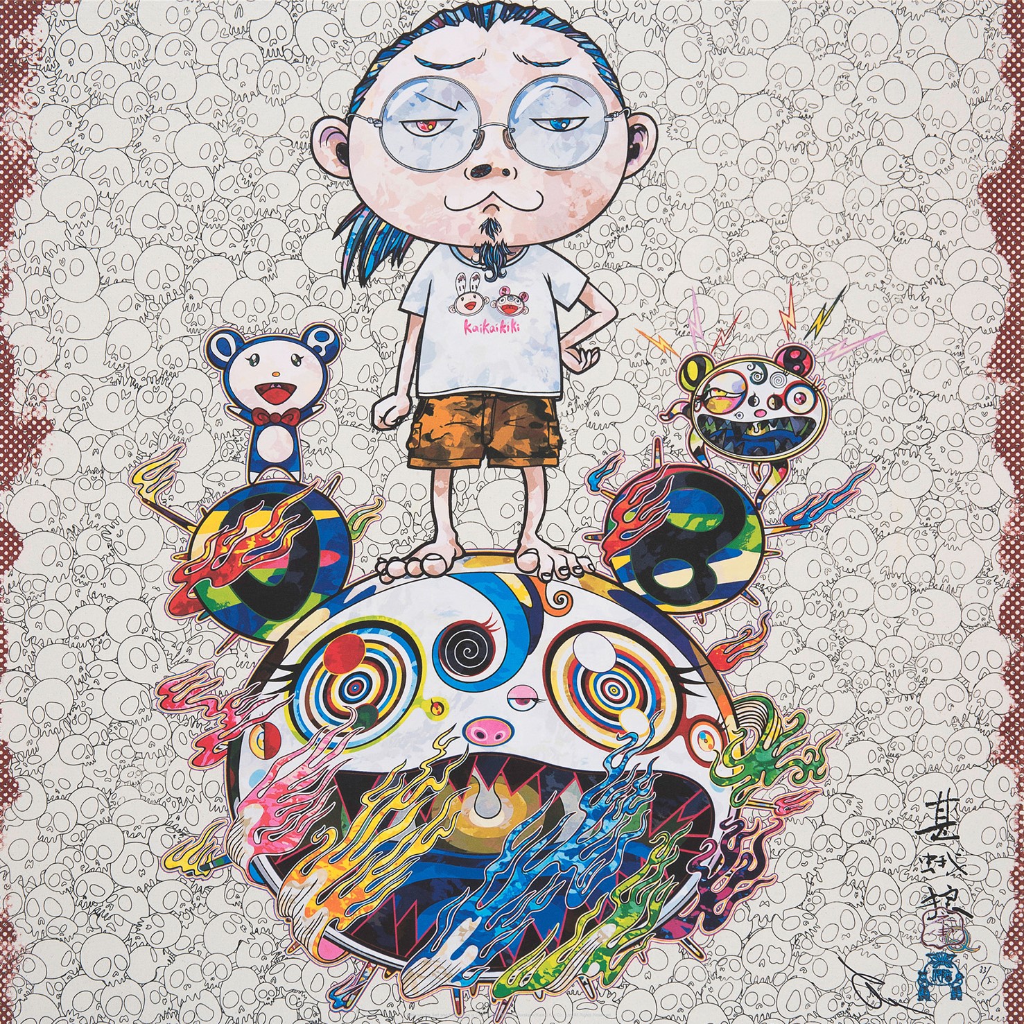 Obliterate the self and even a fire is cool by Takashi Murakami