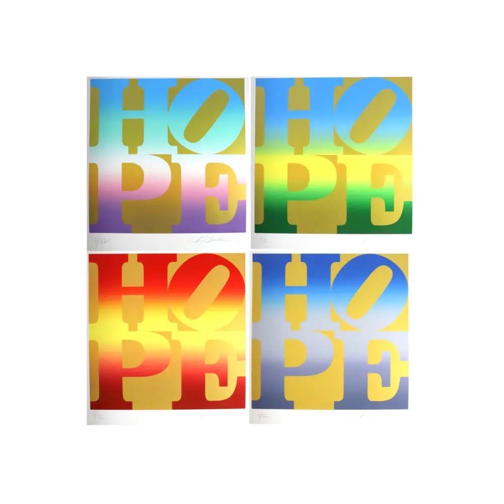 Robert Indiana, Four Seasons of Hope (Gold) by Robert Indiana