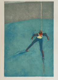 Skier by Stephen Kuzma at Puccio Fine Art